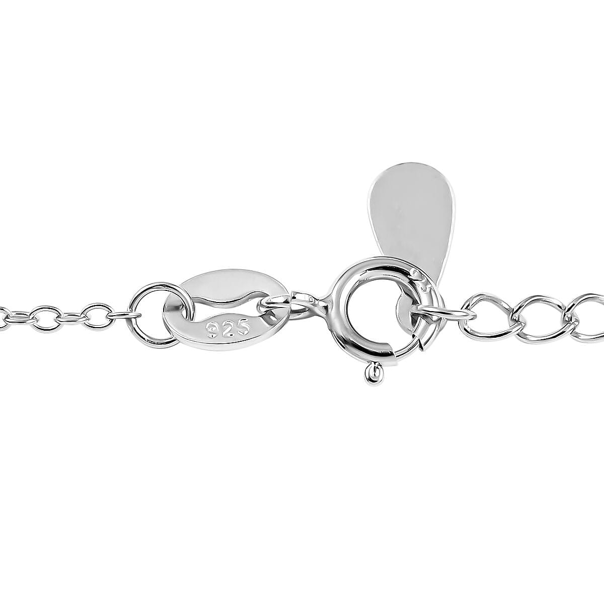 AAA Kagem Emerald and White Zircon Floral Pendant Necklace 18-19.50 Inches in Rhodium Over Sterling Silver 2.50 ctw image number 5