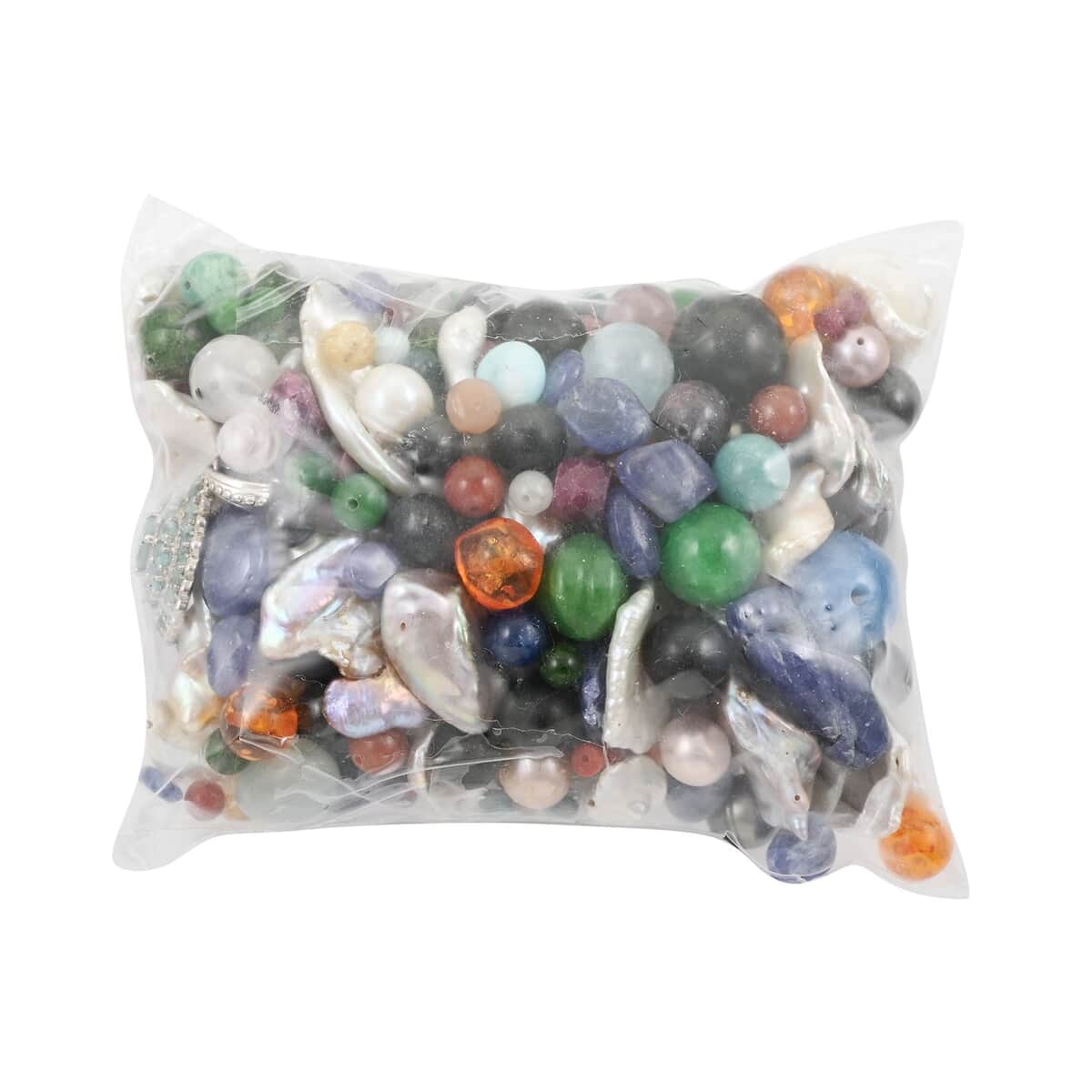 Assorted Loose Beads 1 lbs Bag Loose Gemstone image number 0