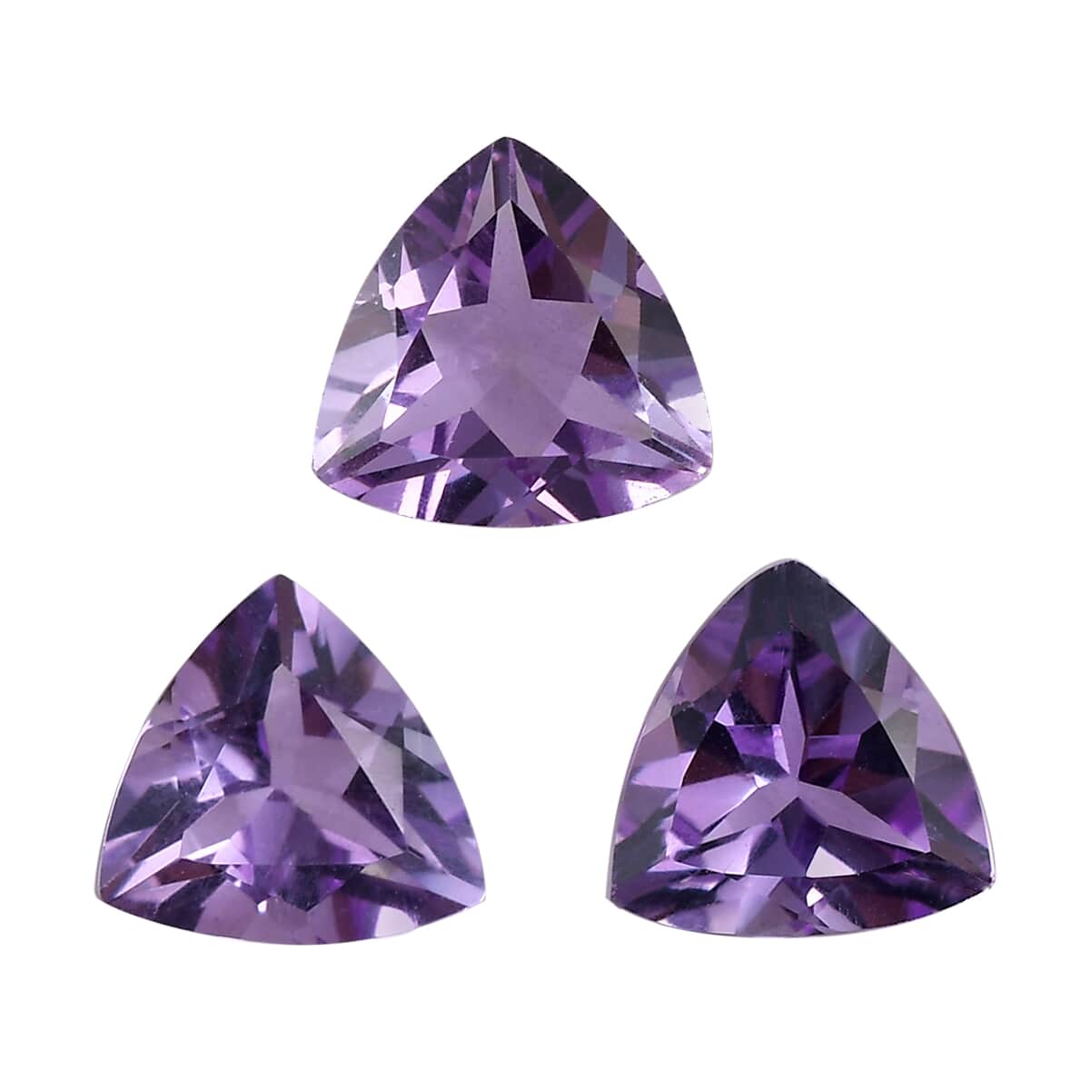 Rose De France Amethyst Set of 3 (Trl 7 mm) 2.70 ctw Loose Gemstone image number 0