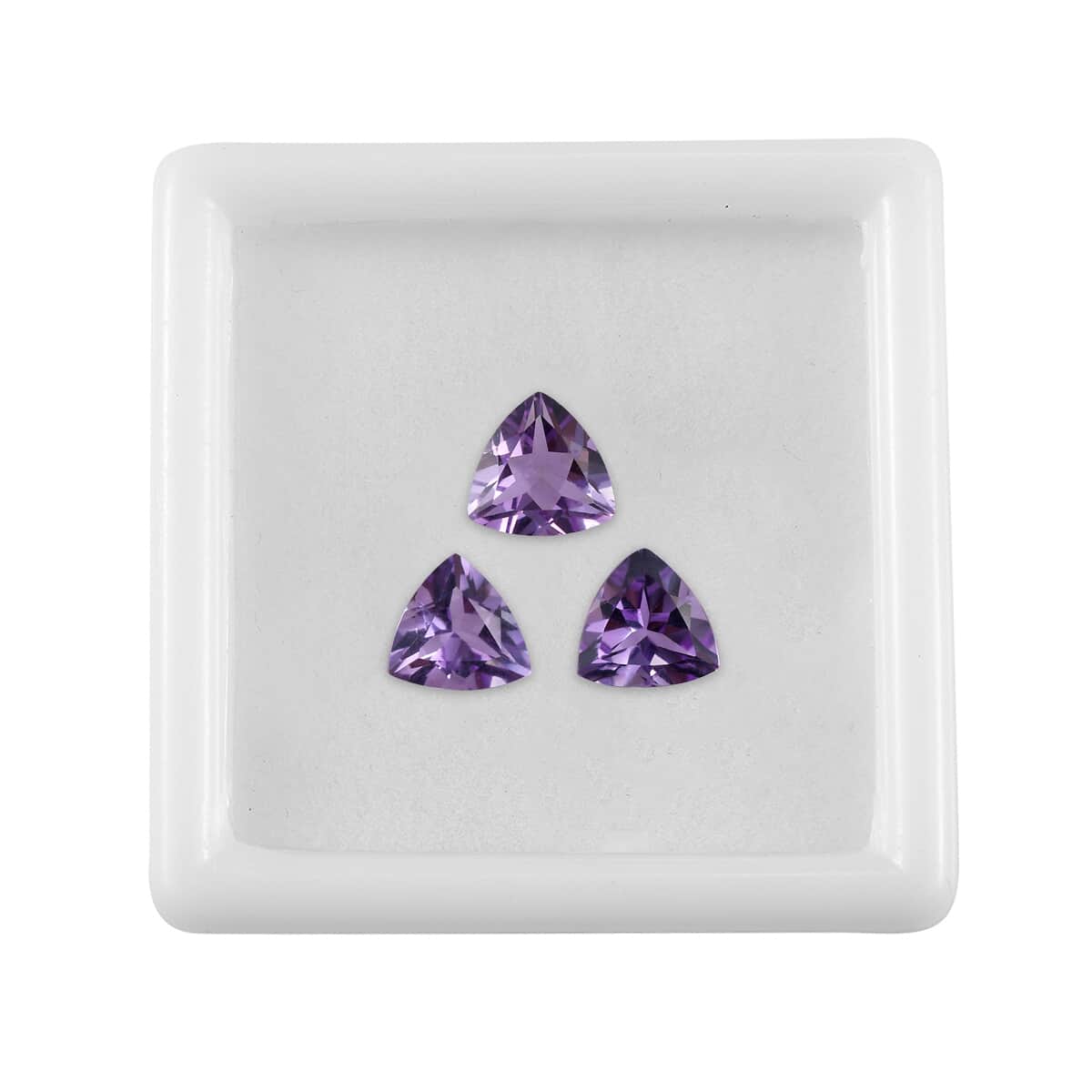 Rose De France Amethyst Set of 3 (Trl 7 mm) 2.70 ctw Loose Gemstone image number 3