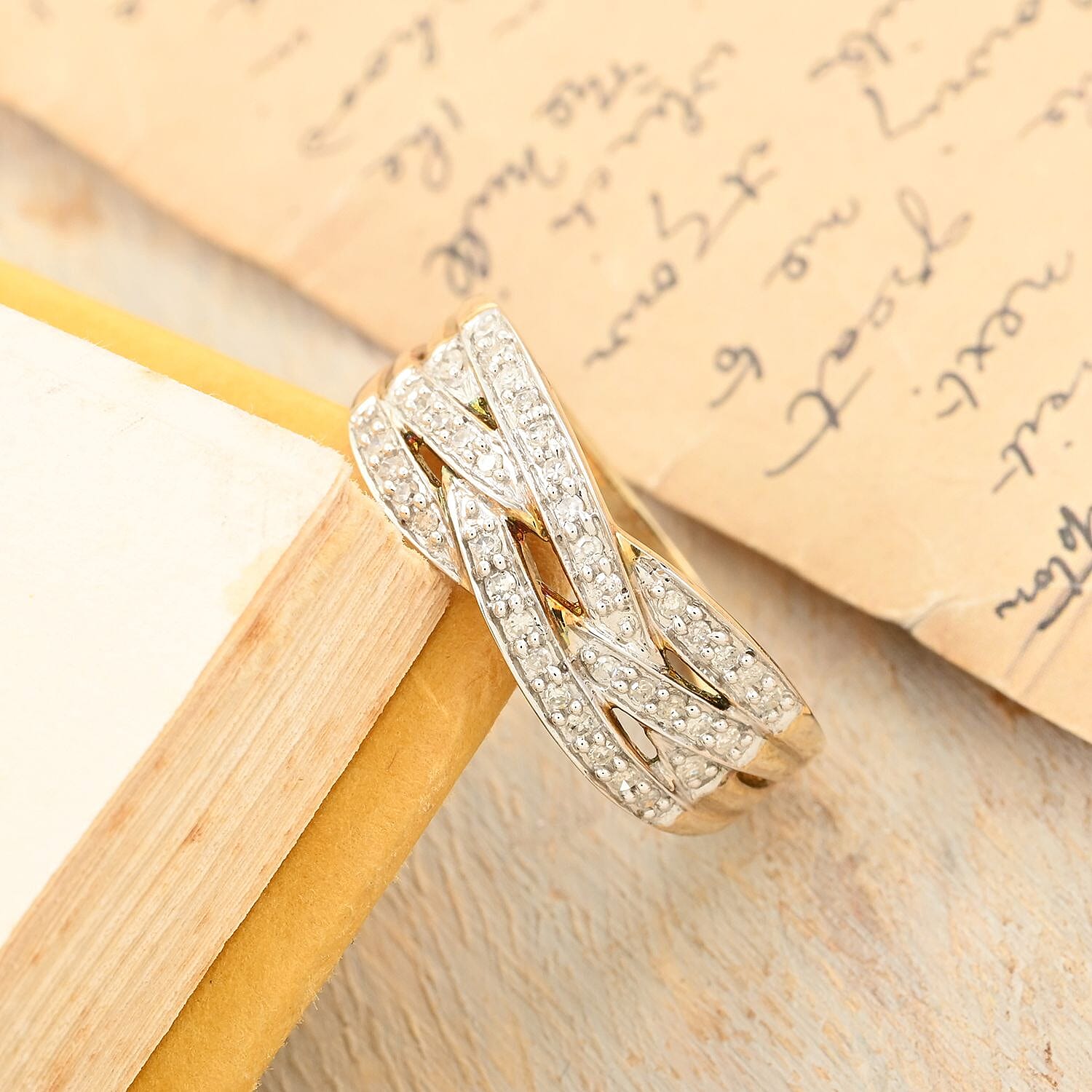 0.16 ctw Diamond Ring in Sterling Silver (Size 7)