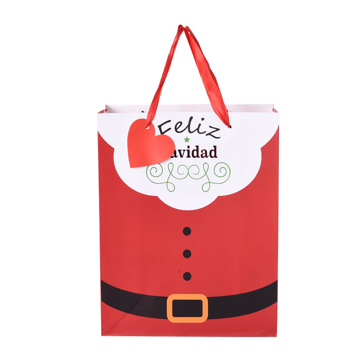 Set of 6 Christmas Theme Santa Claus Pattern Card Paper Gift Bag image number 1
