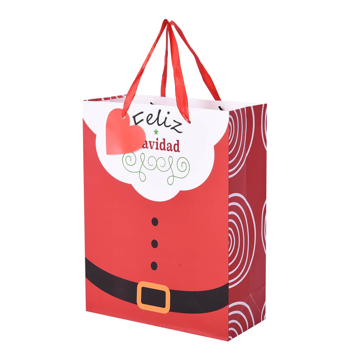 Set of 6 Christmas Theme Santa Claus Pattern Card Paper Gift Bag image number 2
