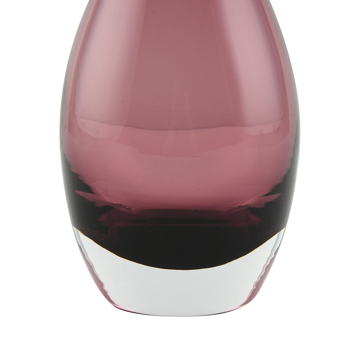 Closeout Made In Italy Authentic Amethyst Colored Murano Glass Spiral Vase image number 1