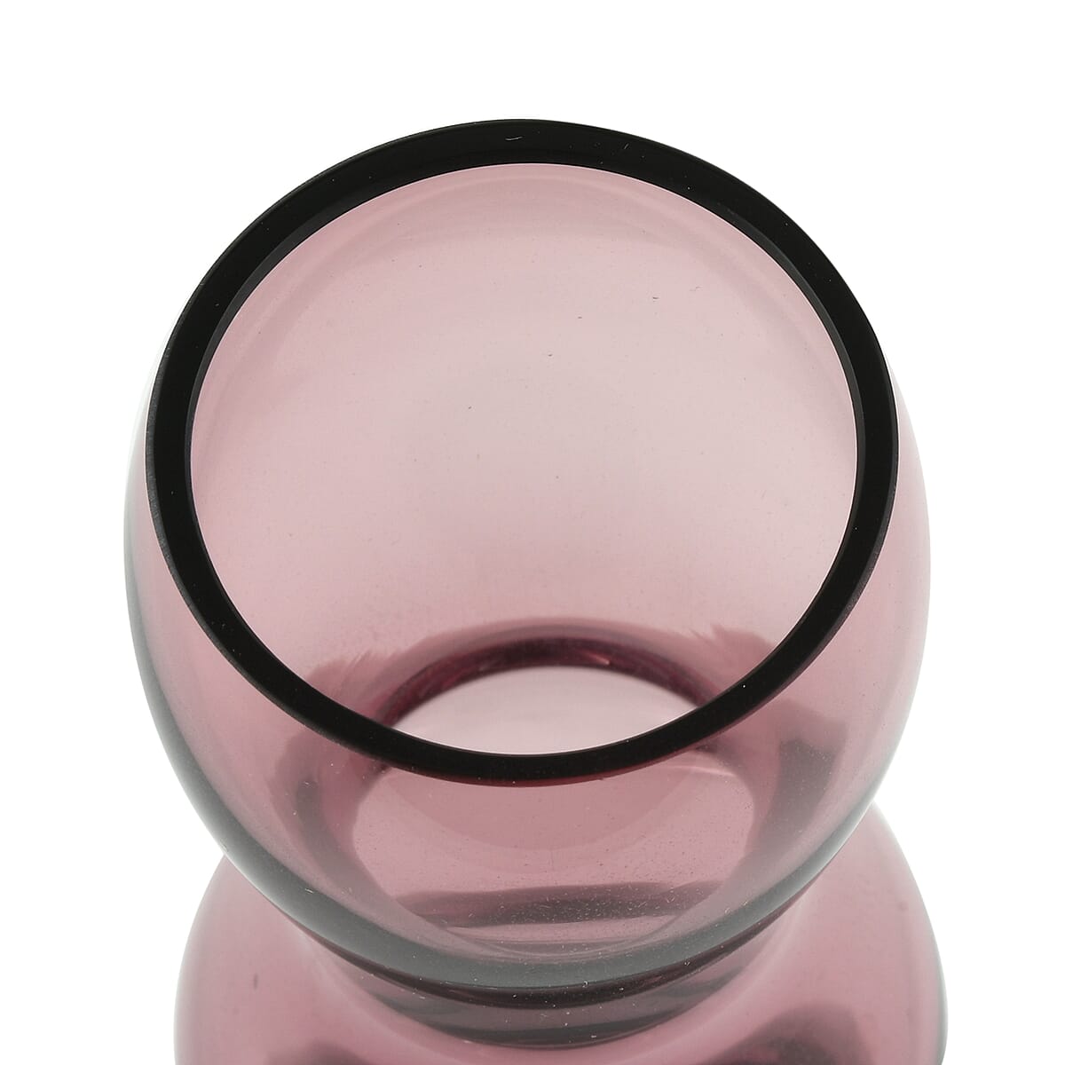 Closeout Made In Italy Authentic Amethyst Colored Murano Glass Spiral Vase image number 2