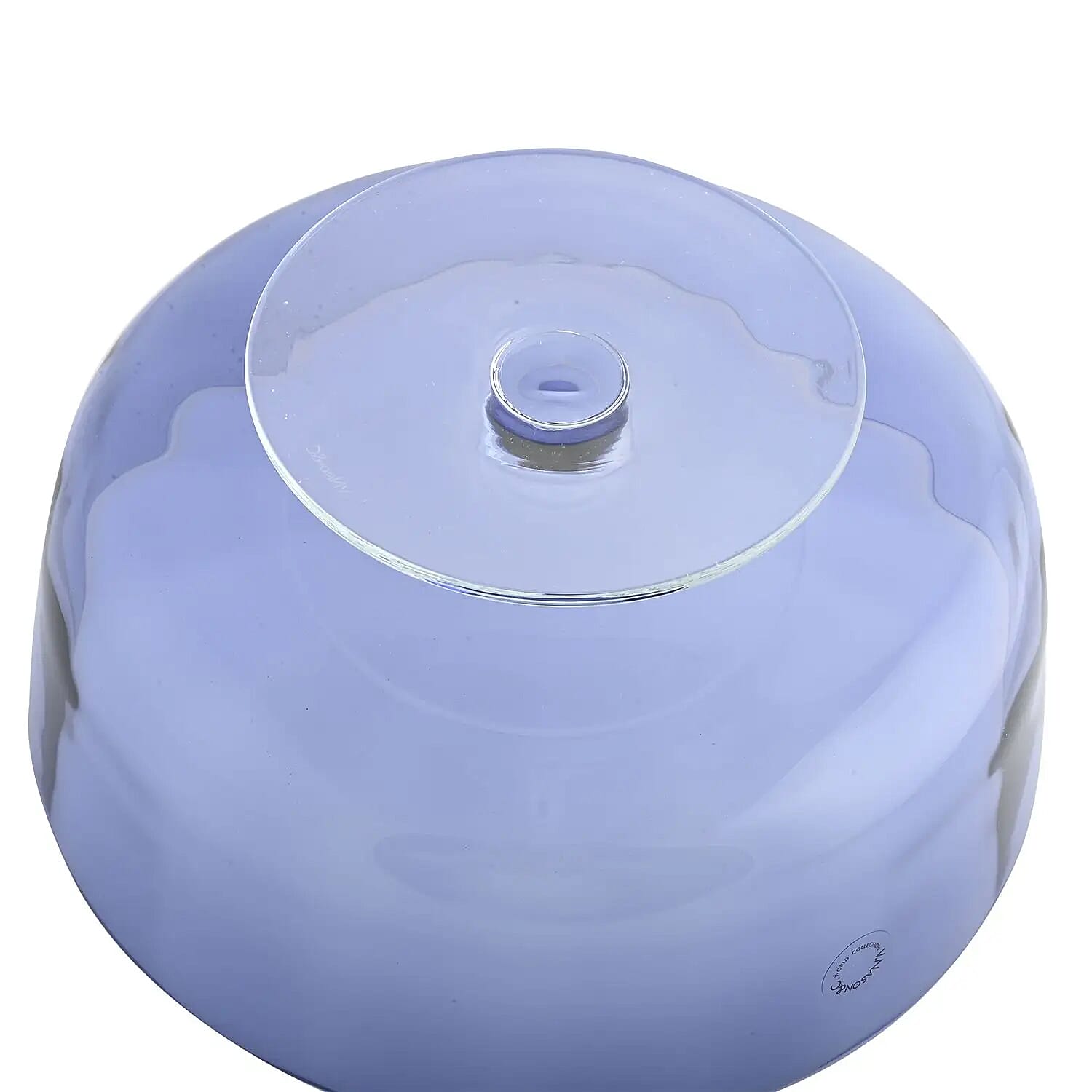 Closeout Murano Cake Stand - Light Blue