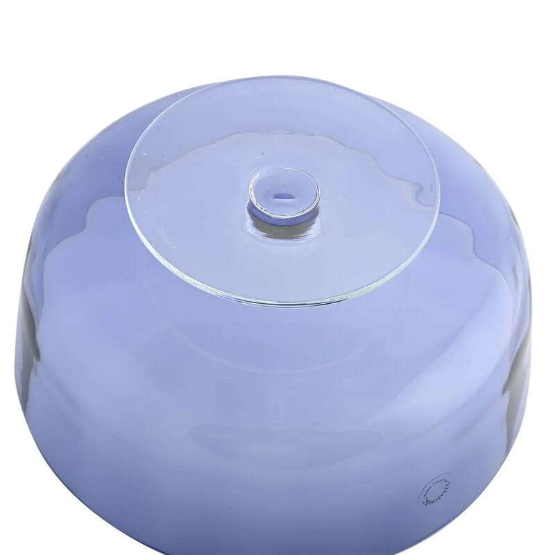 Closeout Murano Cake Stand - Light Blue