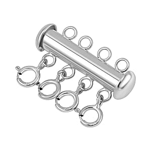 Platinum Over Sterling Silver Lock Box 2.36 g