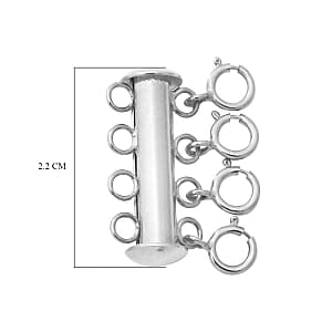 Platinum Over Sterling Silver Lock Box 2.36 g