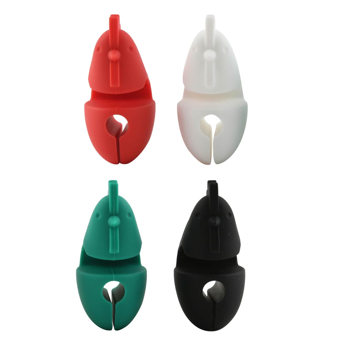 Set of 4 Multi Color Cute Chicken Shape Spoon Holder image number 0