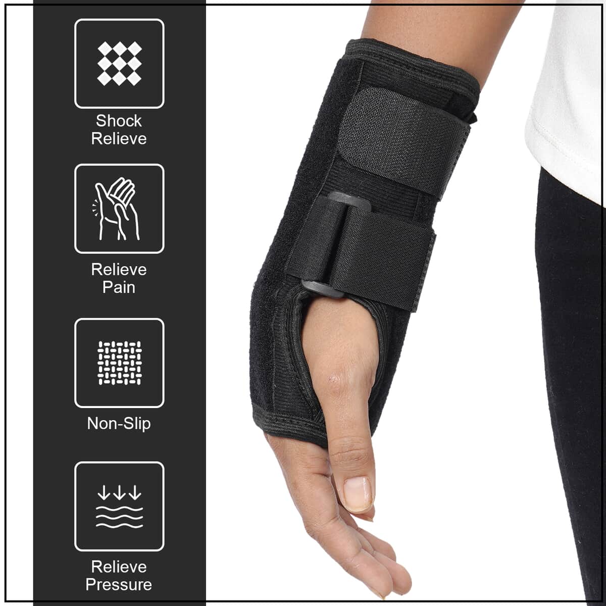 Black Magnetic Wrist and Forearm Support image number 2
