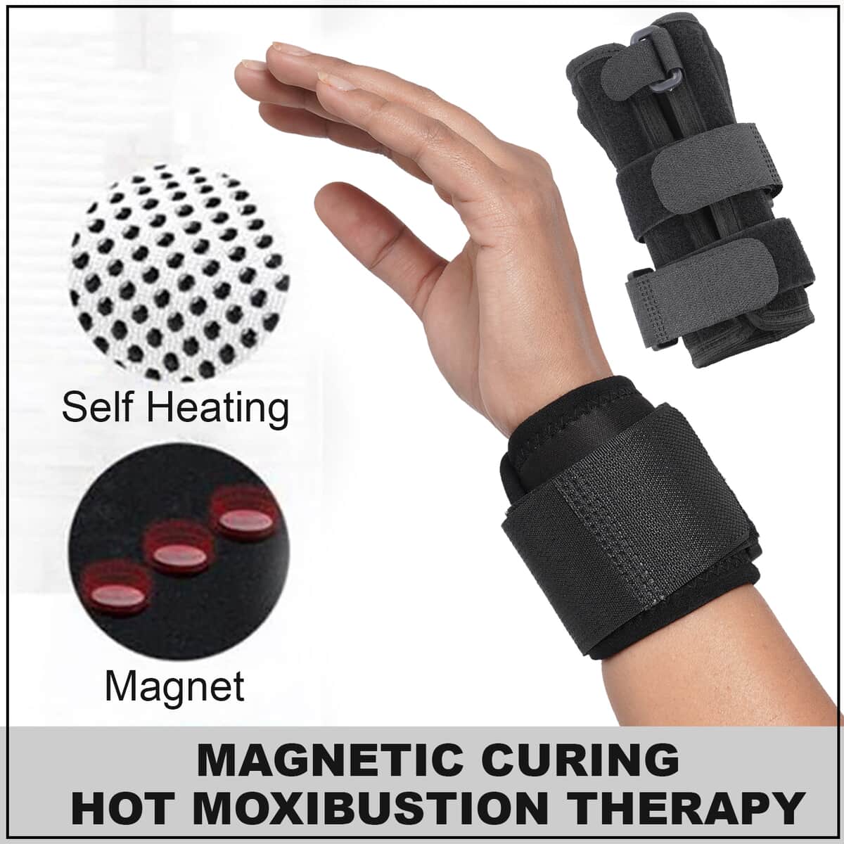 Black Magnetic Wrist and Forearm Support image number 3