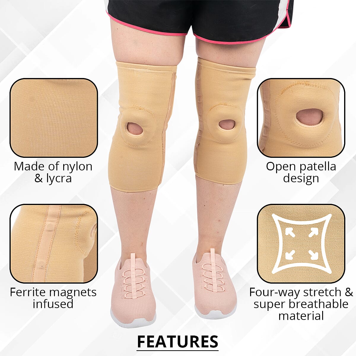 Knee Cap Compression With Open Patella Set of 2 (M/L) image number 2