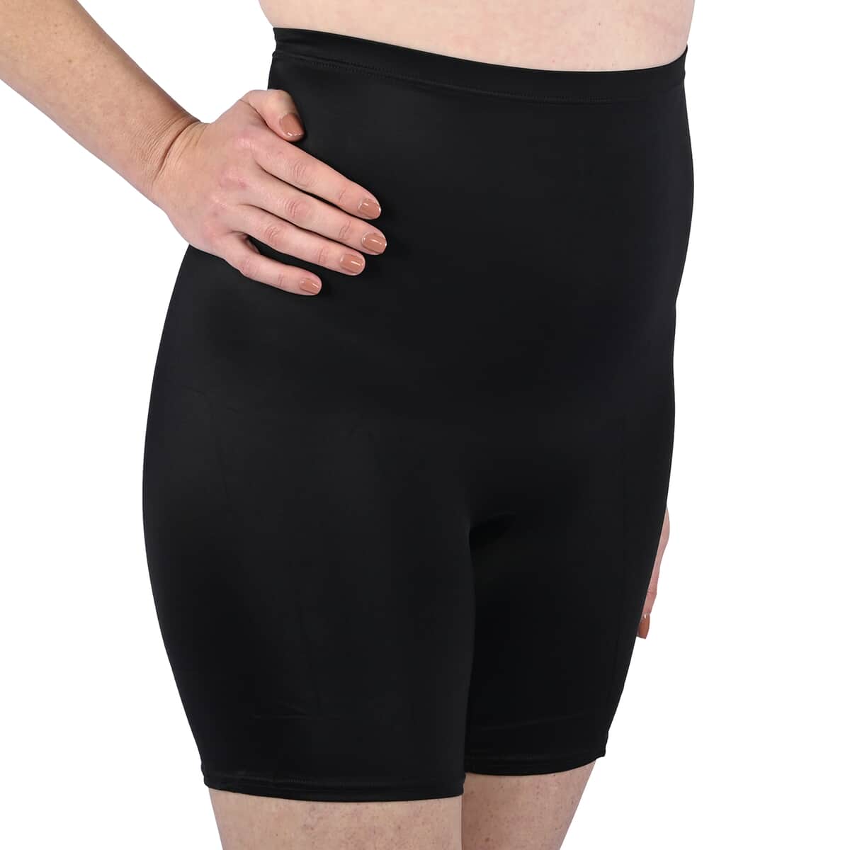 Maidenform Smoothing Cool Comfort Thigh Slimmer - Black (L, Nylon/Spandex) image number 0