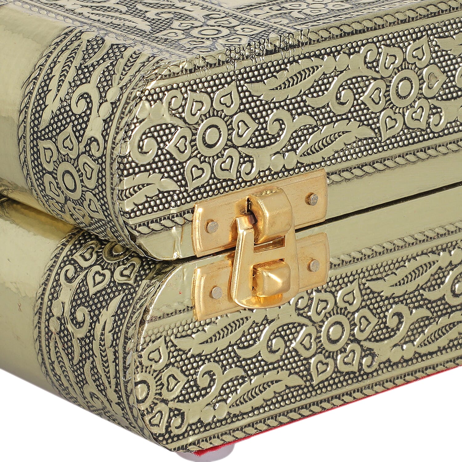 Handmade Gold Color Aluminum Oxidized Jewelry Box