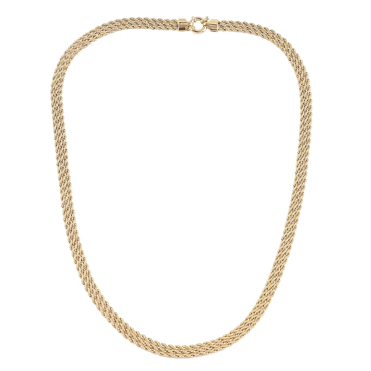 Maestro Gold Collection Italian 10K Yellow Gold Three-Strand Rope Necklace 18 Inches 7.10 Grams image number 2