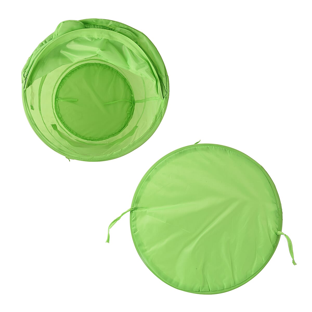 Set of 2 Orange & Green Polyester Cute Cartoon Animal Folding Basket image number 5