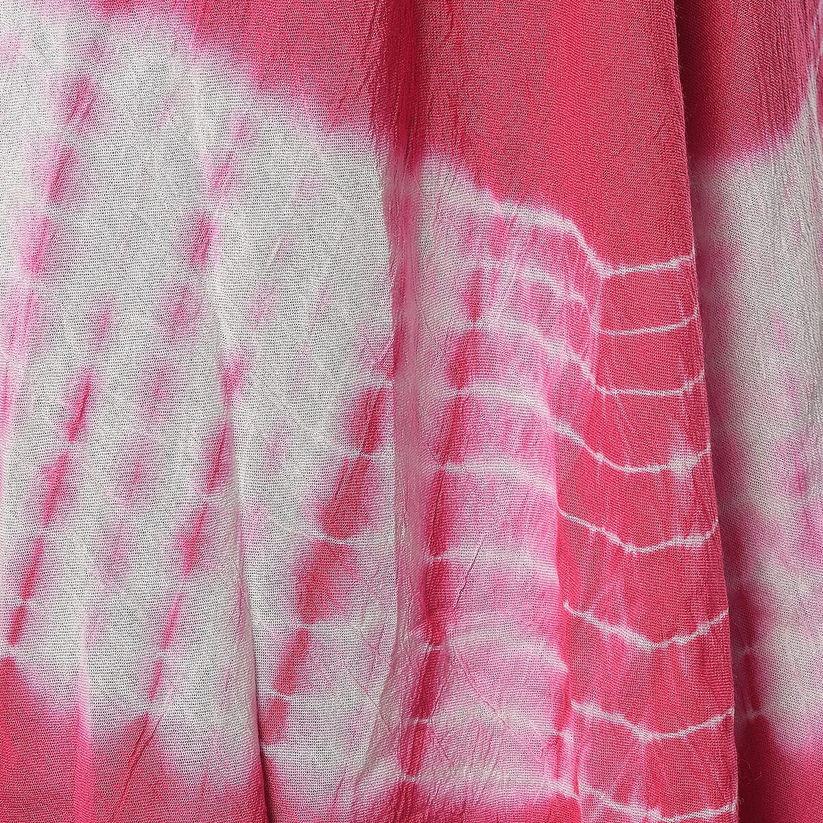 JOVIE Pink Solid Stripe and White Tie Dye Umbrella Dress - One Size Fits Most image number 4