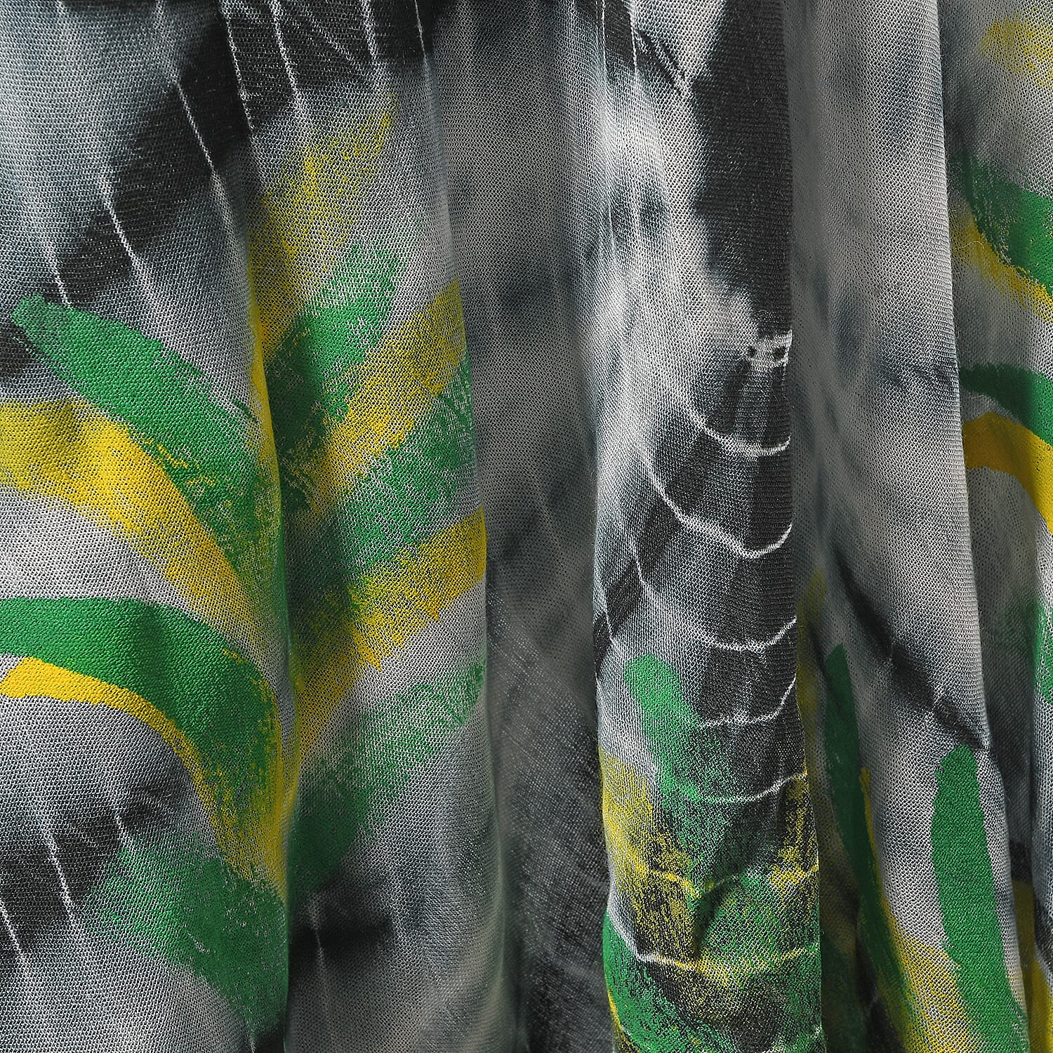 JOVIE Grey Spiral Tie Dye with Multi Floral Umbrella Dress - One Size Fits Most