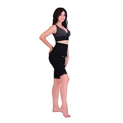 SANKOM Patent Classic Lace Mid-Thigh Shaper with Lace - S/M | Black