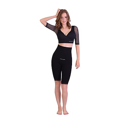 SANKOM Patent Classic Lace Mid-Thigh Shaper with Lace - S/M | Black