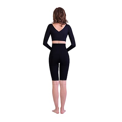 SANKOM Patent Classic Lace Mid-Thigh Shaper with Lace - S/M | Black