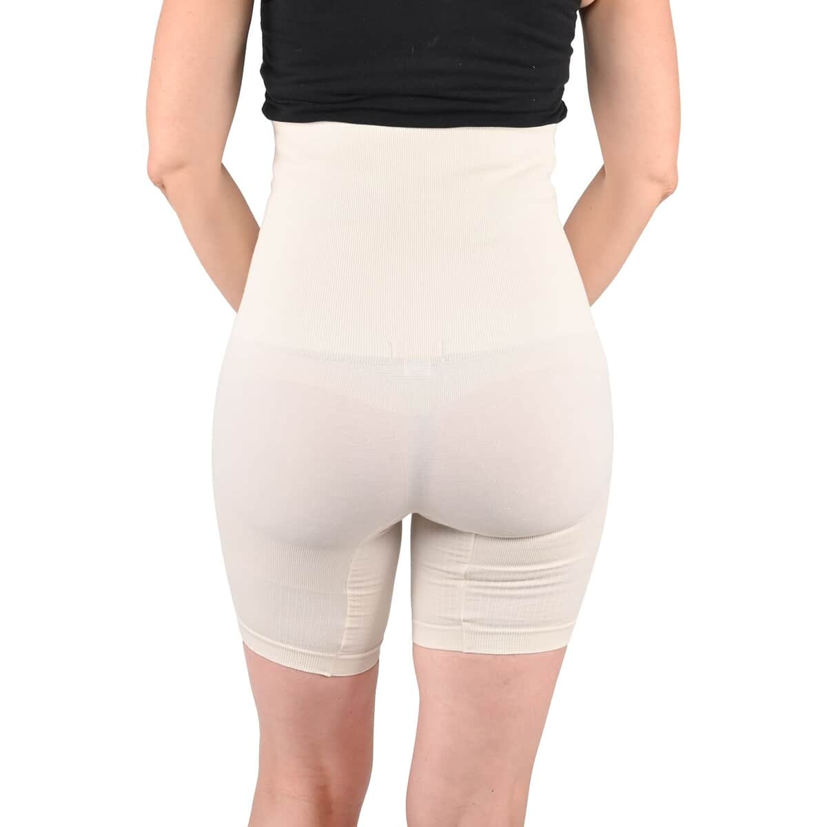 SANKOM Patent Organic Cotton Mid-Thigh Shapers - S/M | White image number 1