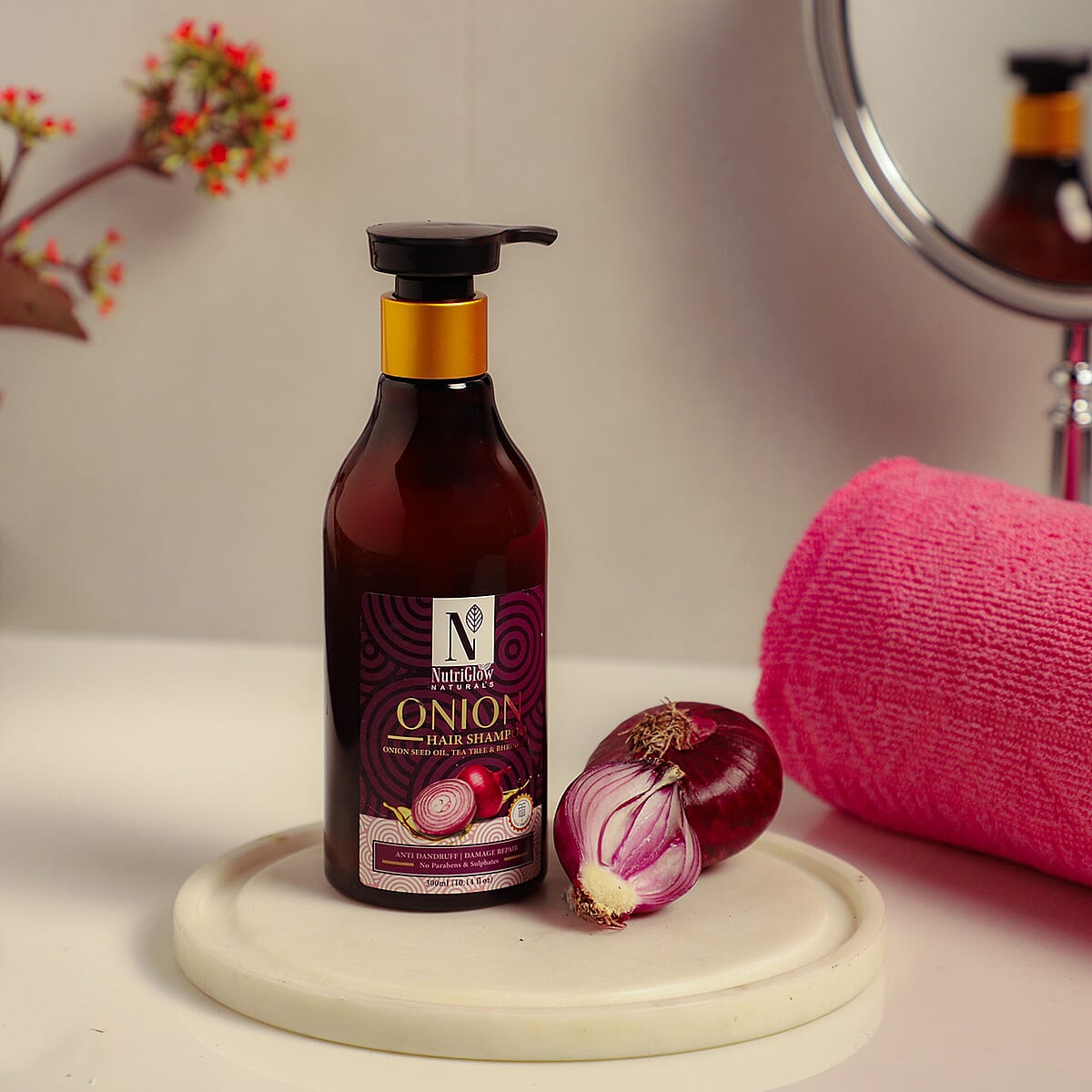 NutriGlow Natural Onion Hair Growth Shampoo 10oz image number 4
