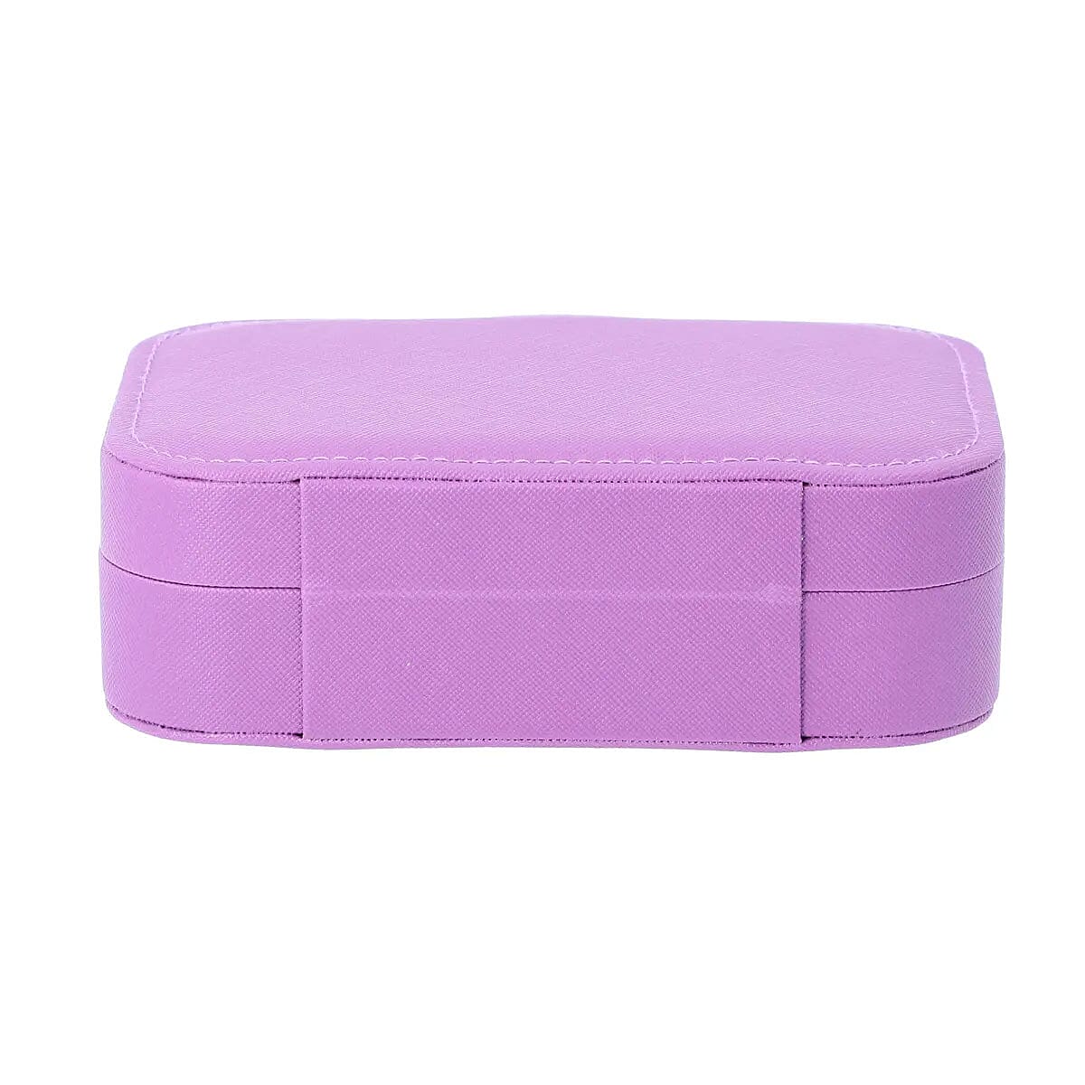 Purple Faux Leather Jewelry Organizer with Button Closure image number 5