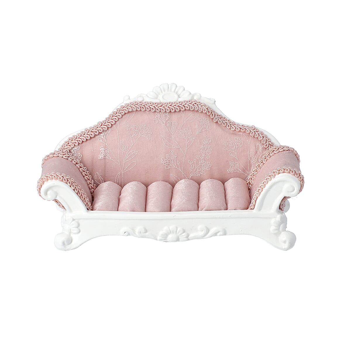 Pink and White Hand-made Sofa Shaped Ring Storage Rack image number 4