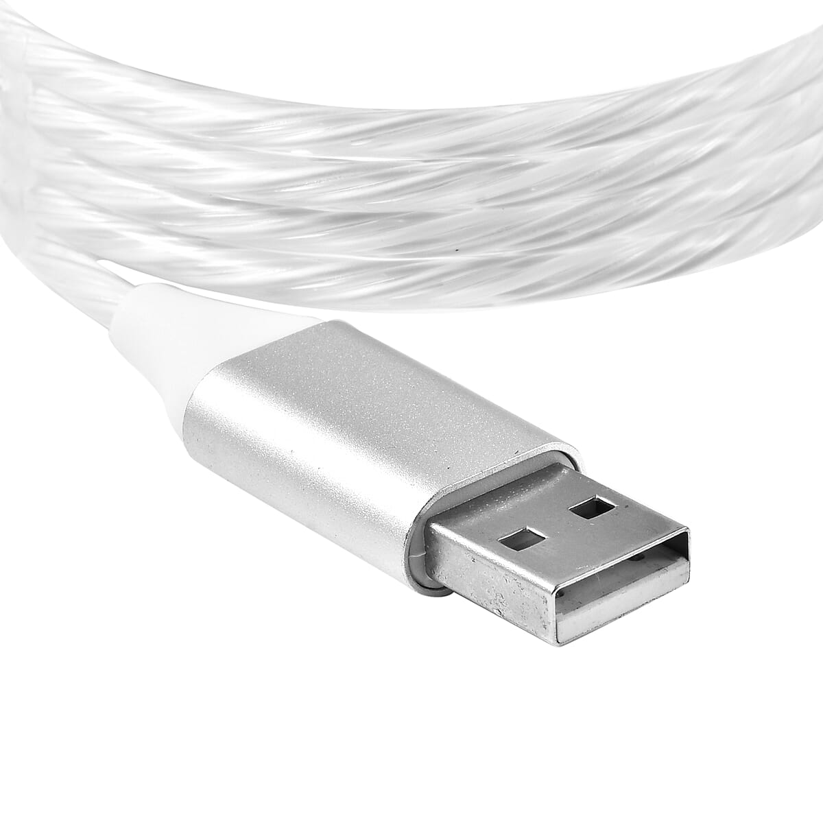 Set of 2 White and Red 3 in 1 Magnetic USB Cable (1 m) (Lightning, Type-C and Micro USB) image number 2