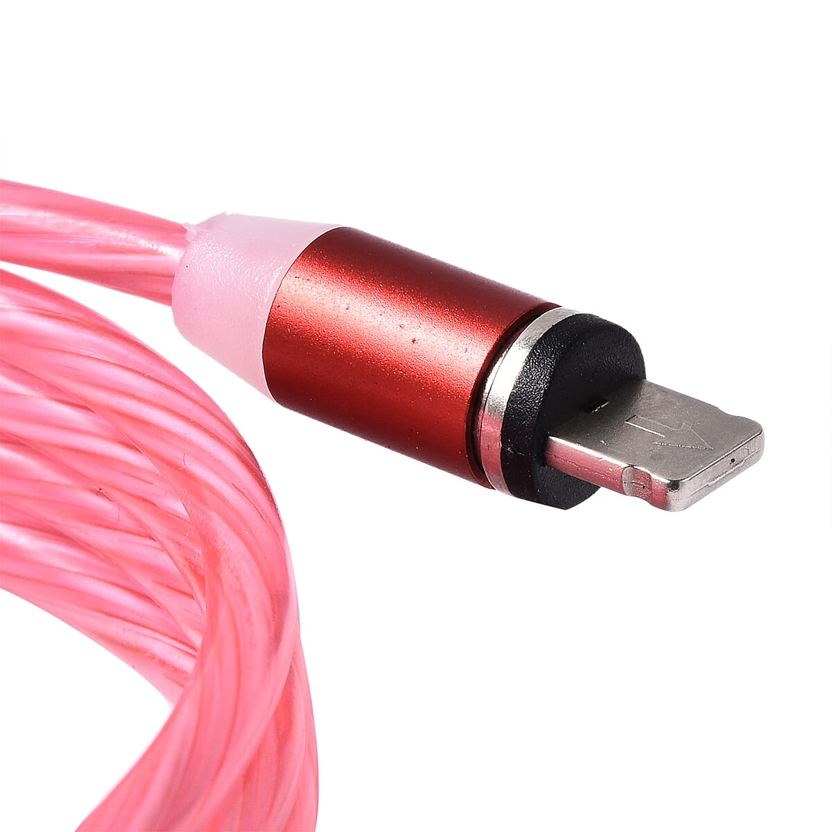 Set of 2 White and Red 3 in 1 Magnetic USB Cable (1 m) (Lightning, Type-C and Micro USB) image number 3