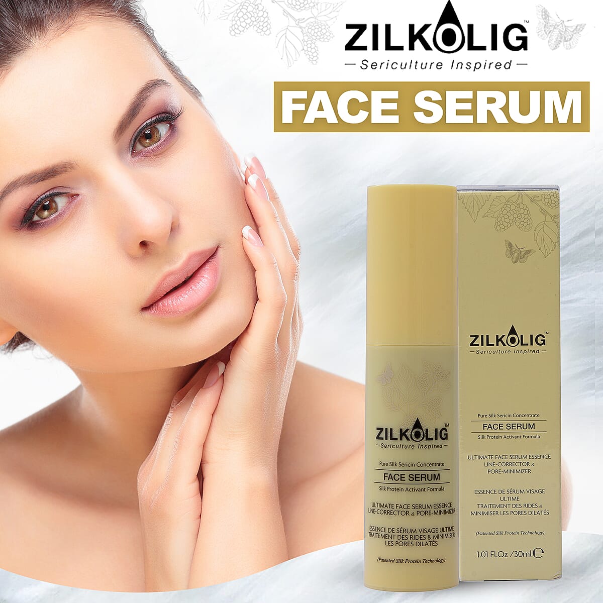ZILKOLIG Face Serum Made from Thailand Silk Protein 30 g/1oz image number 1