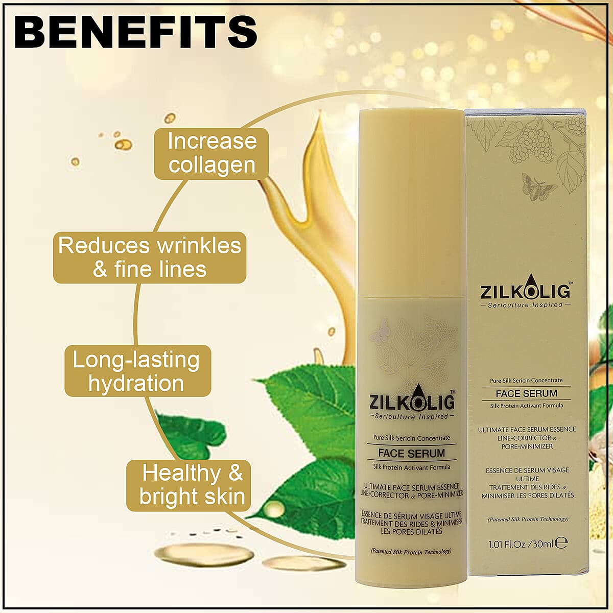 ZILKOLIG Face Serum Made from Thailand Silk Protein 30 g/1oz image number 2