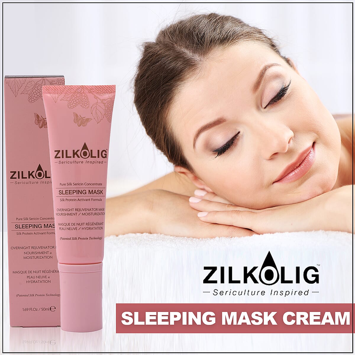 ZILKOLIG Sleeping Mask Cream Made from Thailand Silk Protein 50 g/1.7oz image number 1