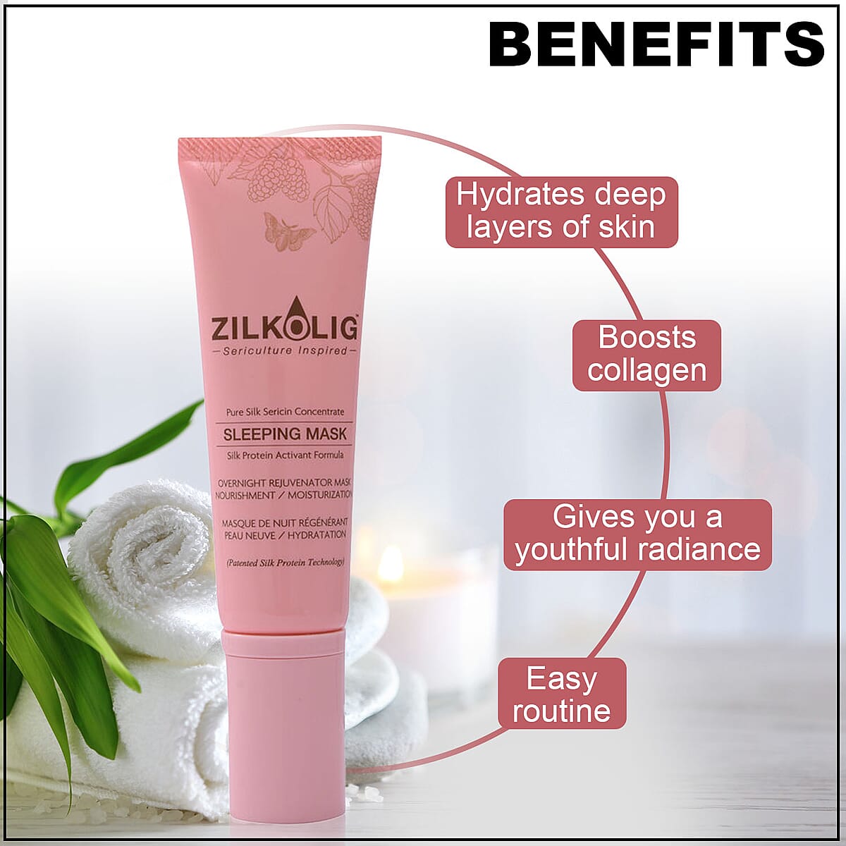 ZILKOLIG Sleeping Mask Cream Made from Thailand Silk Protein 50 g/1.7oz image number 2