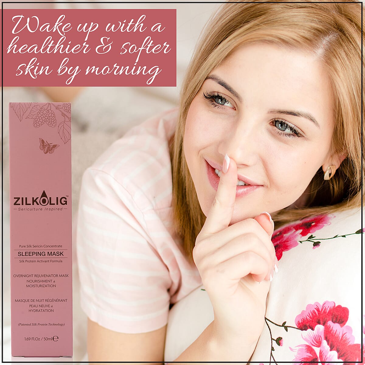 ZILKOLIG Sleeping Mask Cream Made from Thailand Silk Protein 50 g/1.7oz image number 3