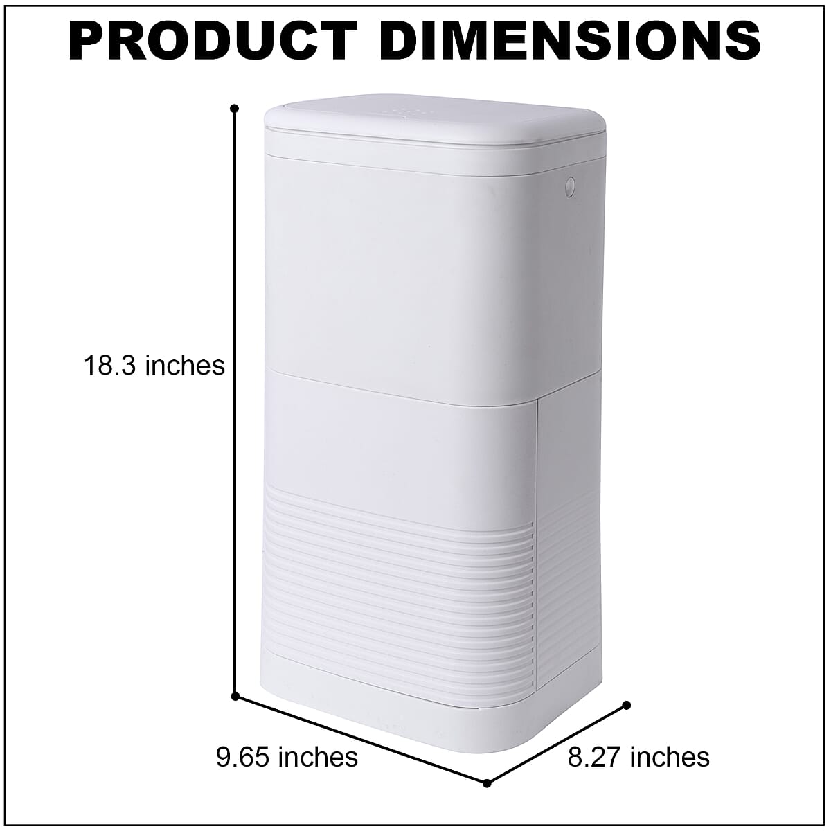 White Double Lid Inner Diaper Pail with Dual Air Lock image number 3