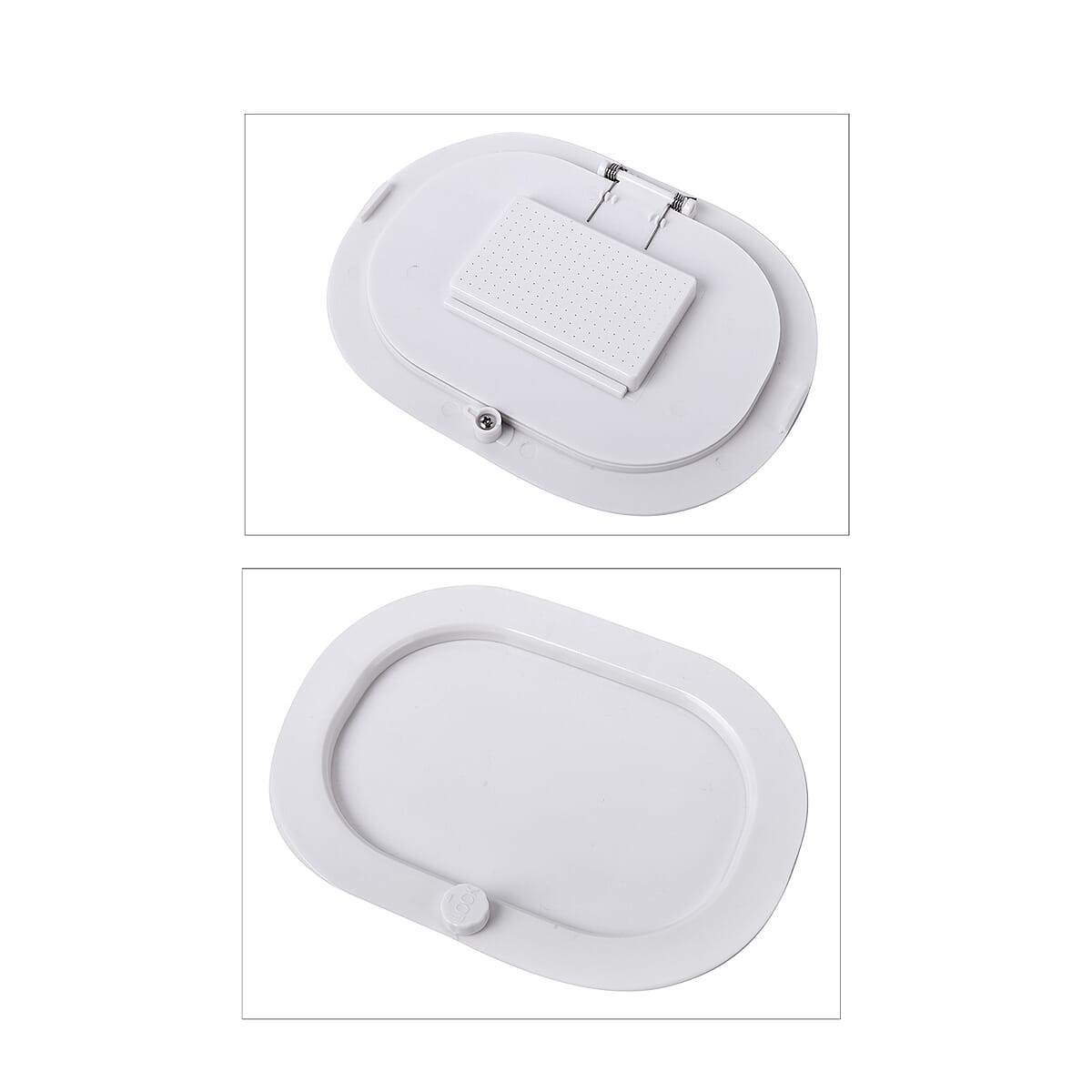 White Double Lid Inner Diaper Pail with Dual Air Lock image number 4