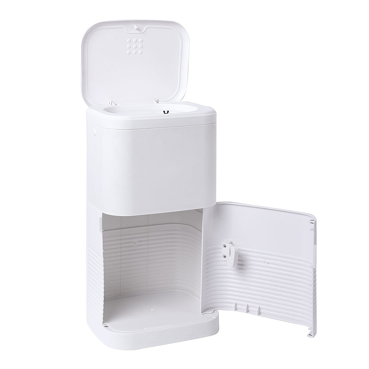 White Double Lid Inner Diaper Pail with Dual Air Lock image number 5