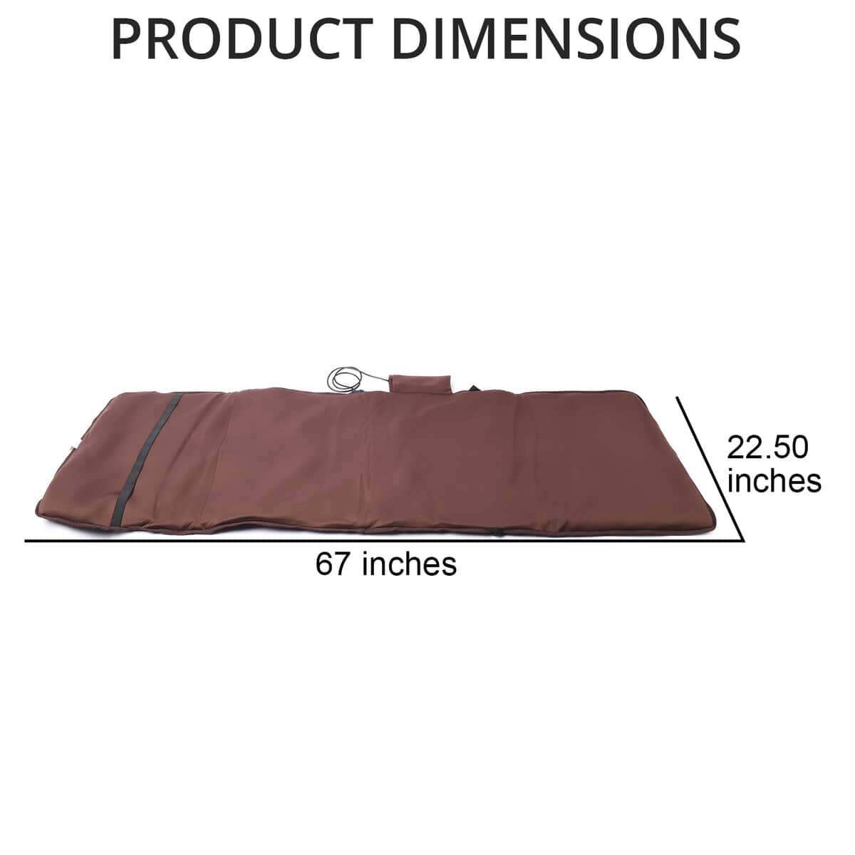 Homesmart Taupe Full Body Massaging and Heating Mat with 10 Motors, 5 Modes and 3 Intensity Levels image number 4