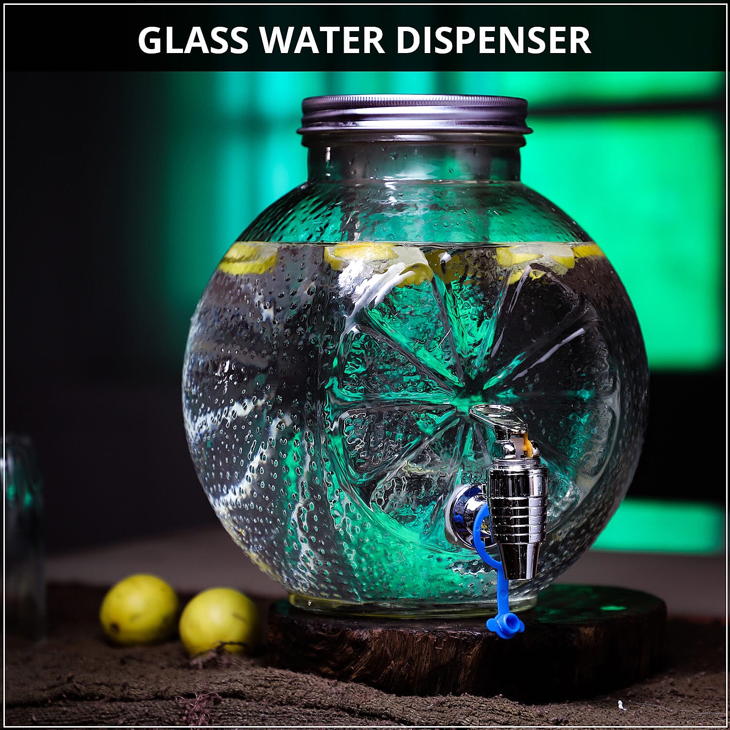 Glass Water Dispenser (Capacity:5 Ltr, Weight:2.99 lbs)
