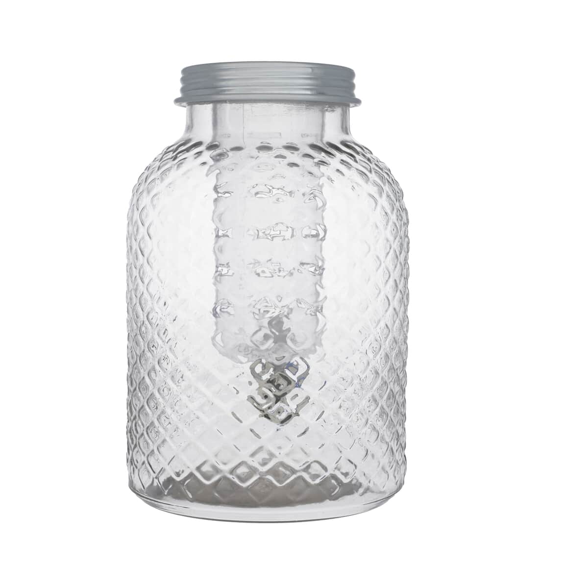 Glass Water Dispenser Jar with Ice and Fruit Infuser and Leak Proof Spigot (Capacity:5 Ltr, Weight:2.87 lbs) image number 6