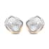 Artisan Crafted Polki Diamond Solitaire Stud Earrings in 14K Yellow Gold Over Sterling Silver 0.15 ctw image number 0