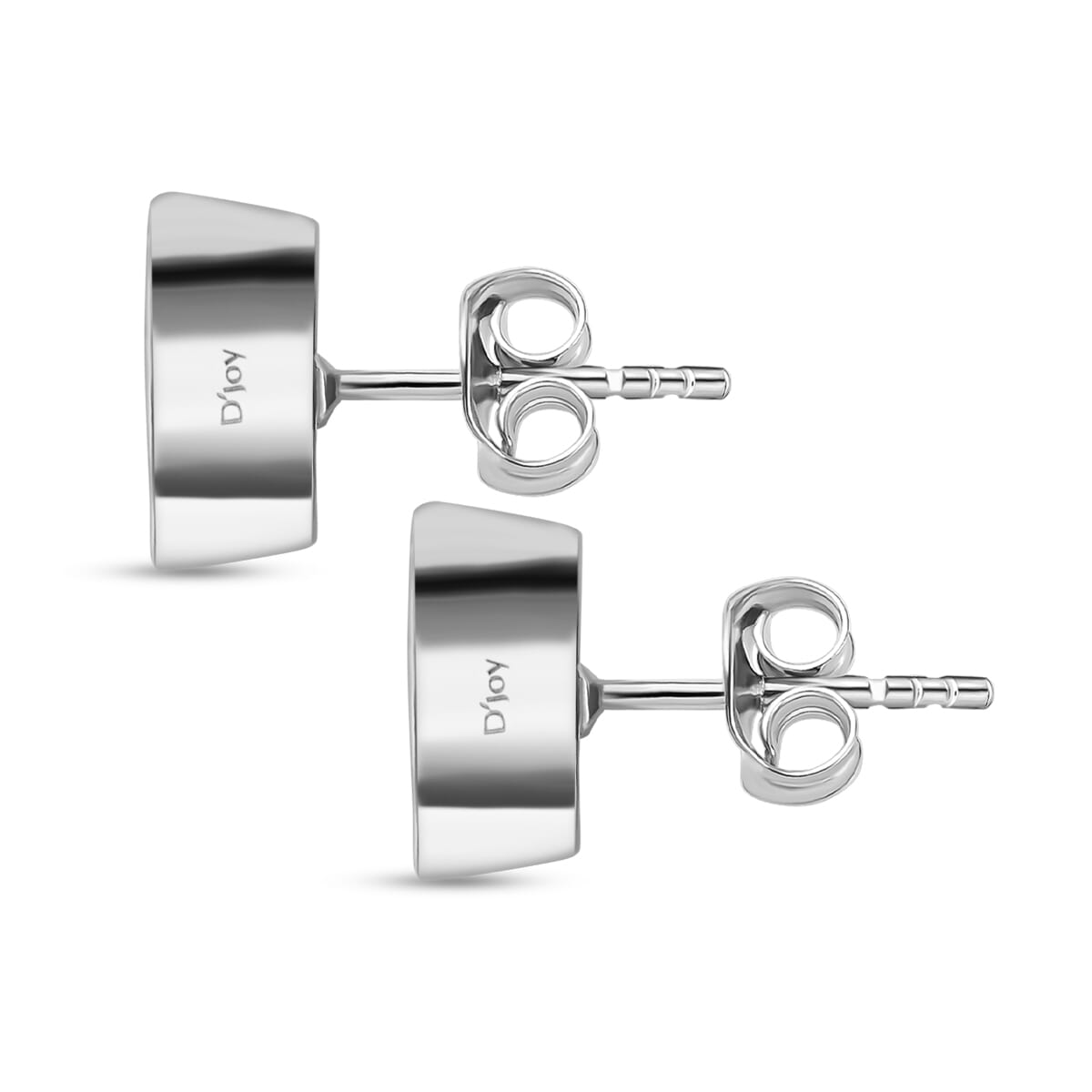Polki Diamond Solitaire Stud Earrings in Platinum Over Sterling Silver 0.50 ctw image number 3