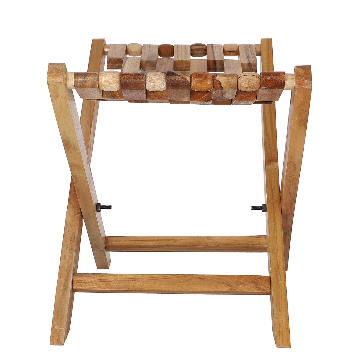 Wooden Foldable Stool (17x11.5x14.5) Approx. 4.41 lbs. image number 4