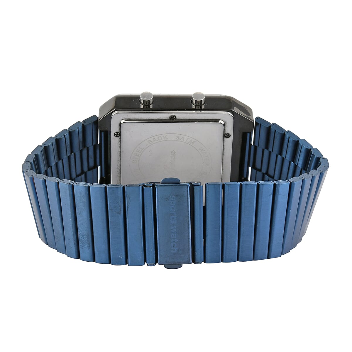 GENOA Miyota Japanese, Electronics China Movement Men's Watch in ION Plated Blue Stainless Steel | Designer Bracelet Watch | Analog Luxury Wristwatch image number 3