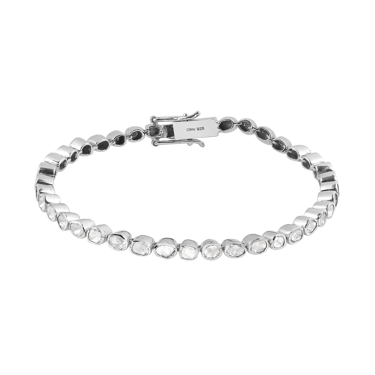 Polki Diamond Bracelet in Platinum Over Sterling Silver, Diamond Jewelry, Gifts For Her, Diamond Bracelet (7.25 In) 2.00 ctw image number 0