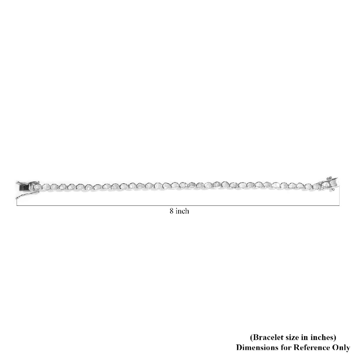 Polki Diamond Bracelet in Platinum Over Sterling Silver, Diamond Jewelry, Gifts For Her, Diamond Bracelet (7.25 In) 2.00 ctw image number 5
