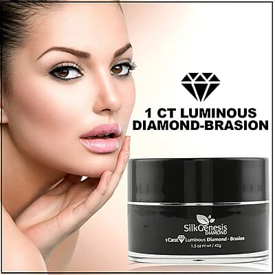 Silk Genesis Luminous Diamond Brasion Facial Scrub Exfoliates Skin Reduce Lines Wrinkles